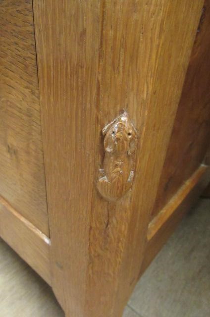 A ROBERT THOMPSON ADZED OAK CHEST Image