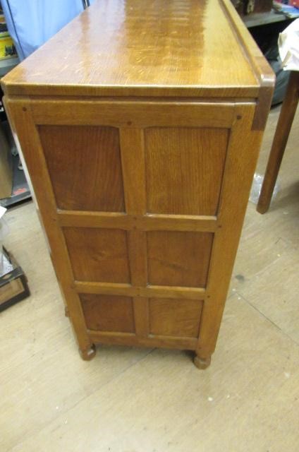 A ROBERT THOMPSON ADZED OAK CHEST Image