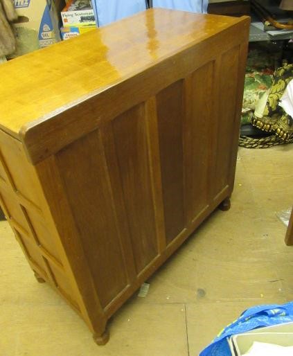 A ROBERT THOMPSON ADZED OAK CHEST Image