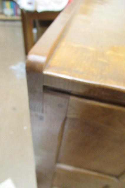 A ROBERT THOMPSON ADZED OAK CHEST Image
