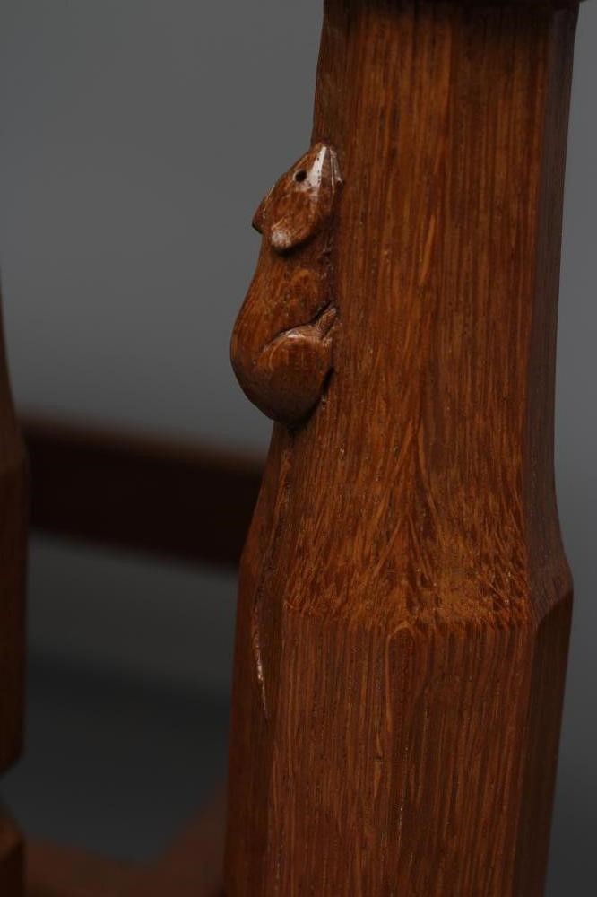A PAIR OF ROBERT THOMPSON ADZED OAK ELBOW CHAIRS Image