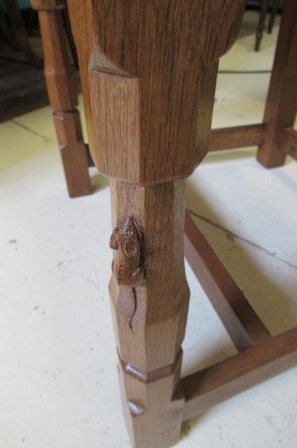 A PAIR OF ROBERT THOMPSON ADZED OAK ELBOW CHAIRS Image