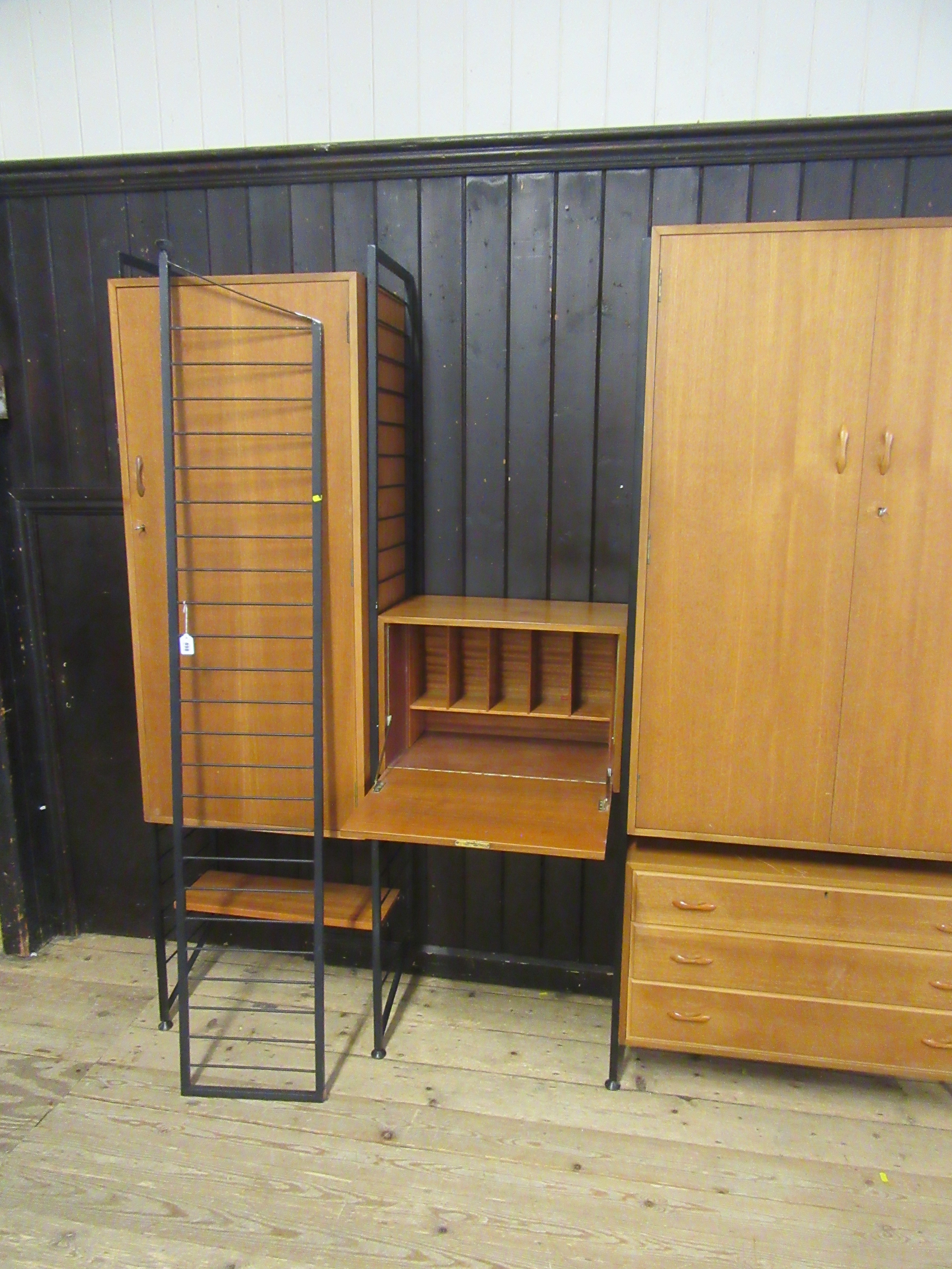 A LADDERAX TEAK BEDROOM UNIT Image