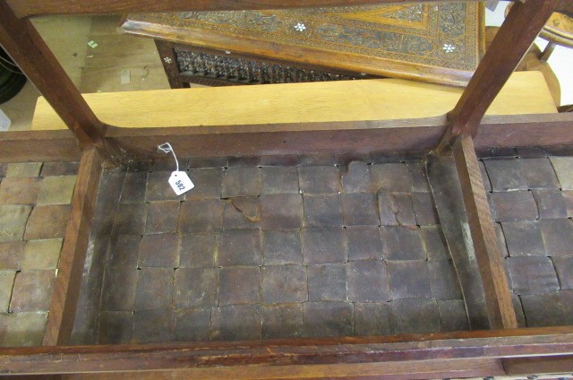 AN ARTS AND CRAFTS OAK BENCH Image