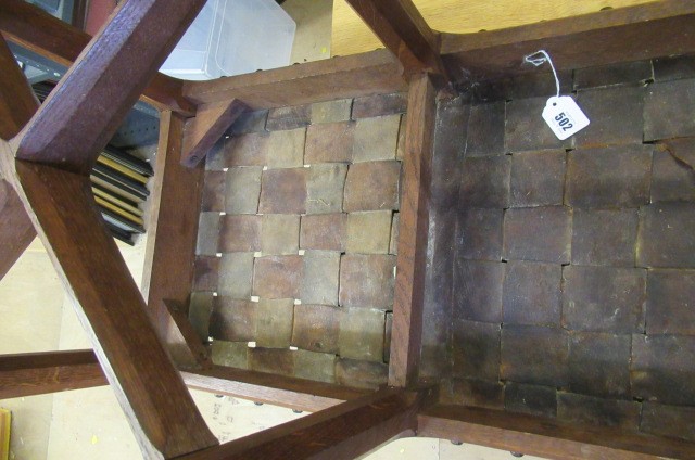 AN ARTS AND CRAFTS OAK BENCH Image