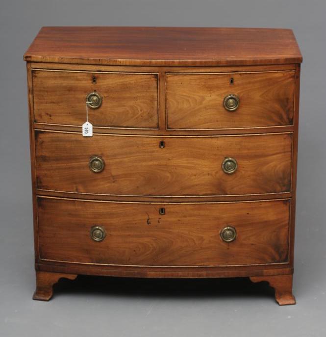 A REGENCY MAHOGANY SMALL BOWED CHEST Image