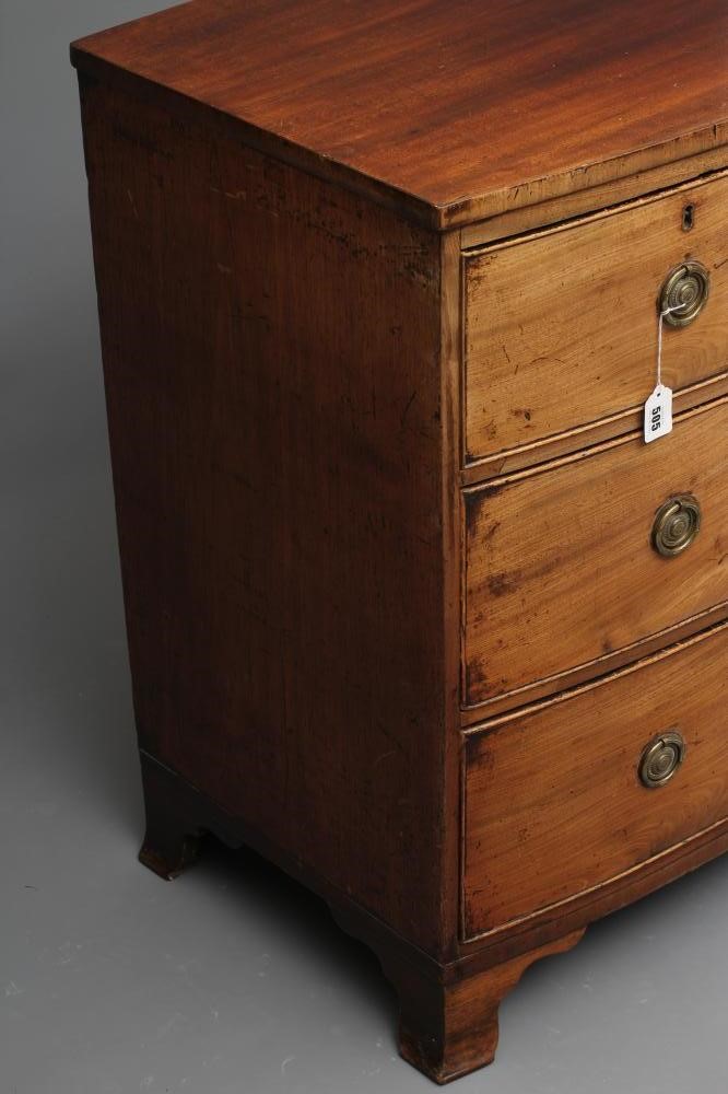 A REGENCY MAHOGANY SMALL BOWED CHEST Image