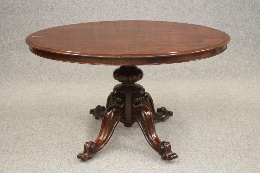 A VICTORIAN ROSEWOOD LOO TABLE Image