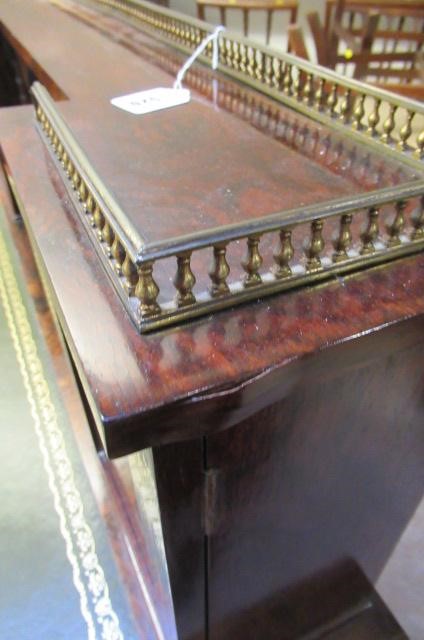 A LATE VICTORIAN SHERATON REVIVAL ROSEWOOD AND MARQUETRY WRITING TABLE Image