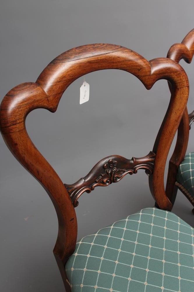 A SET OF SIX EARLY VICTORIAN ROSEWOOD DINING CHAIRS Image