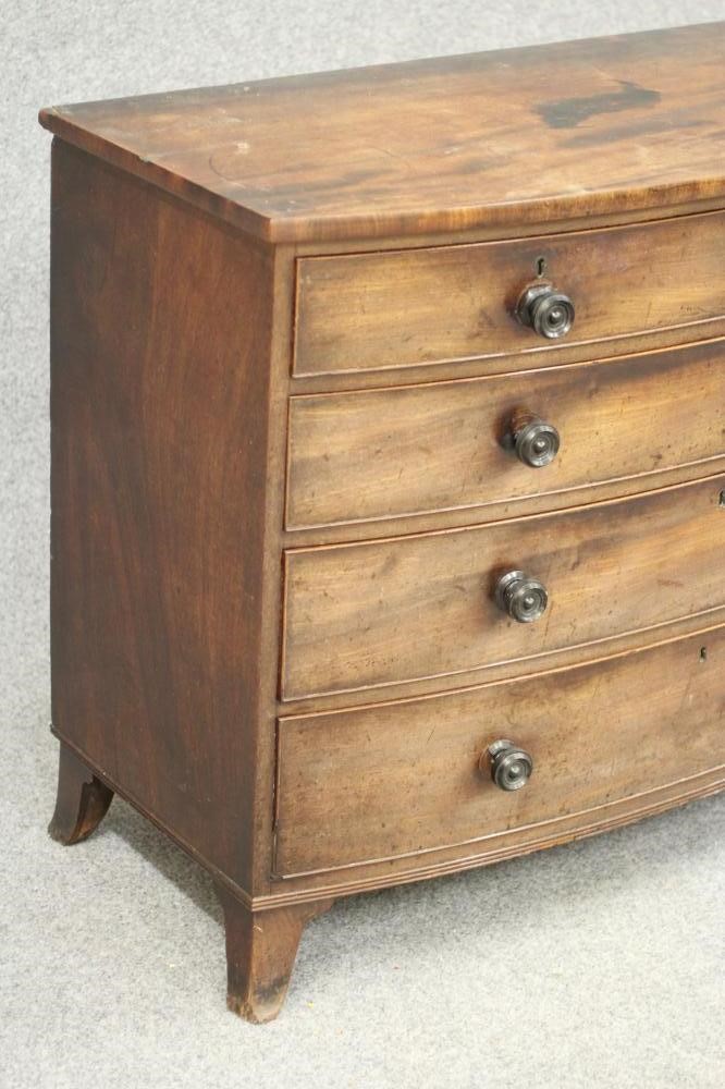A REGENCY MAHOGANY BOWED CHEST Image