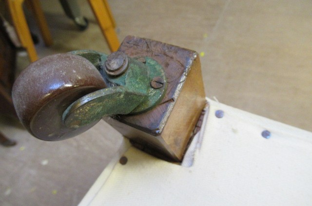 AN EDWARDIAN MAHOGANY ARMCHAIR in the manner of Howard Image