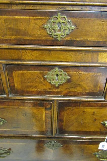 A WALNUT CHEST ON STAND Image