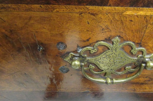 A WALNUT CHEST ON STAND Image