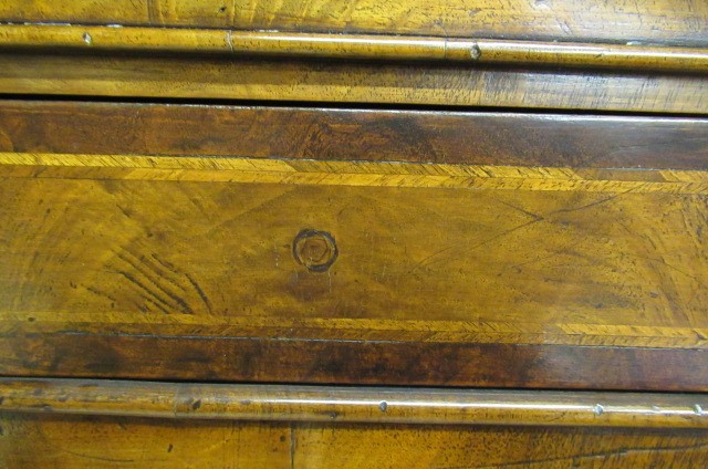 A WALNUT CHEST ON STAND Image