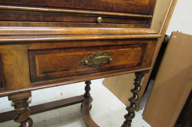 A WALNUT CHEST ON STAND Image