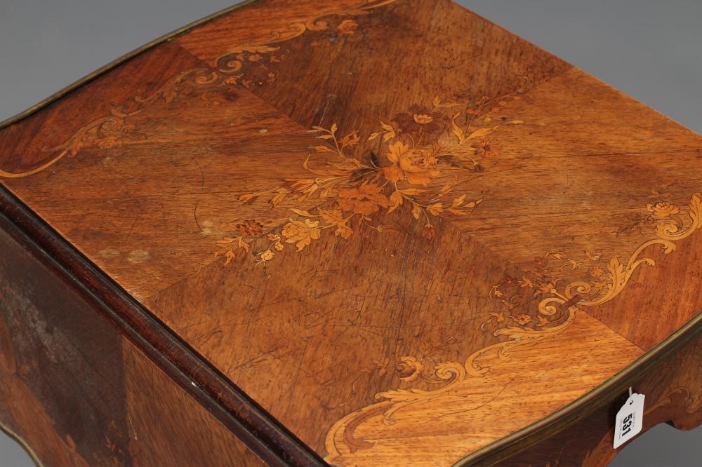 A FRENCH KINGWOOD AND MARQUETRY LOUIS XVI STYLE TABLE Image