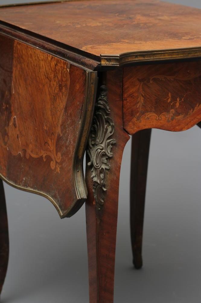 A FRENCH KINGWOOD AND MARQUETRY LOUIS XVI STYLE TABLE Image