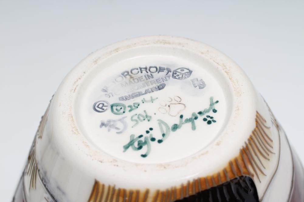 A  MOORCROFT WHO GOES THERE? WOODSIDE FARM VASE Image