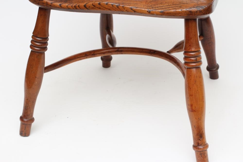 A YEW WINDSOR ARMCHAIR Image