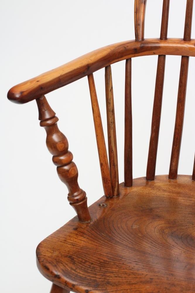 A YEW WINDSOR ARMCHAIR Image