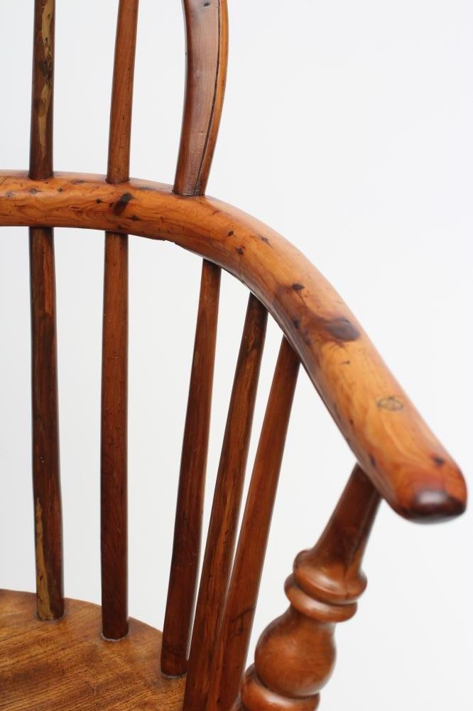 A YEW WINDSOR ARMCHAIR Image