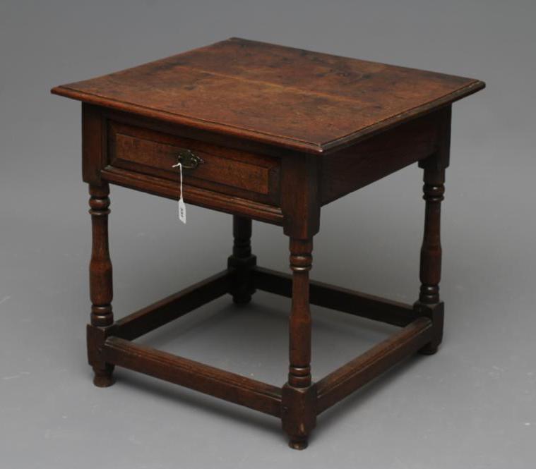 A SMALL JOINED OAK SIDE TABLE Image