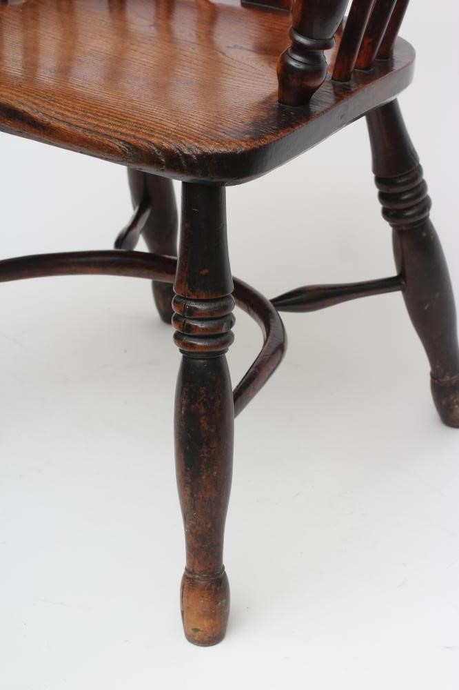 A YEW WINDSOR ARMCHAIR Image