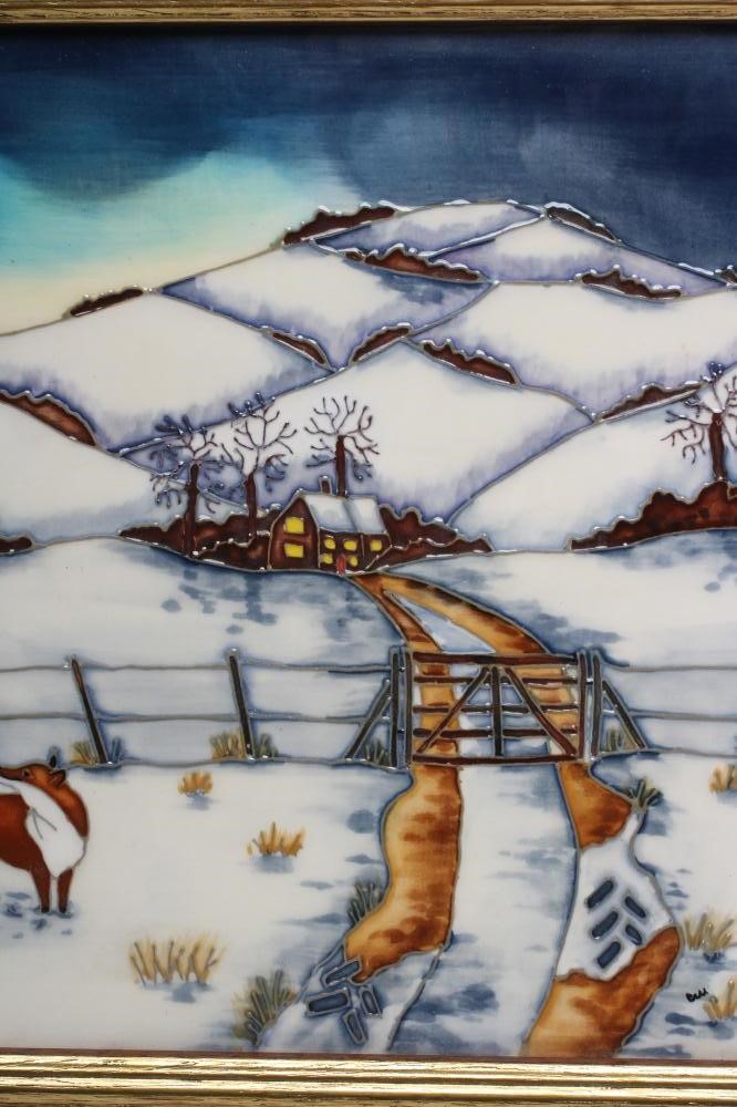 A MOORCROFT WOODSIDE FARM "TILE" PLAQUE Image