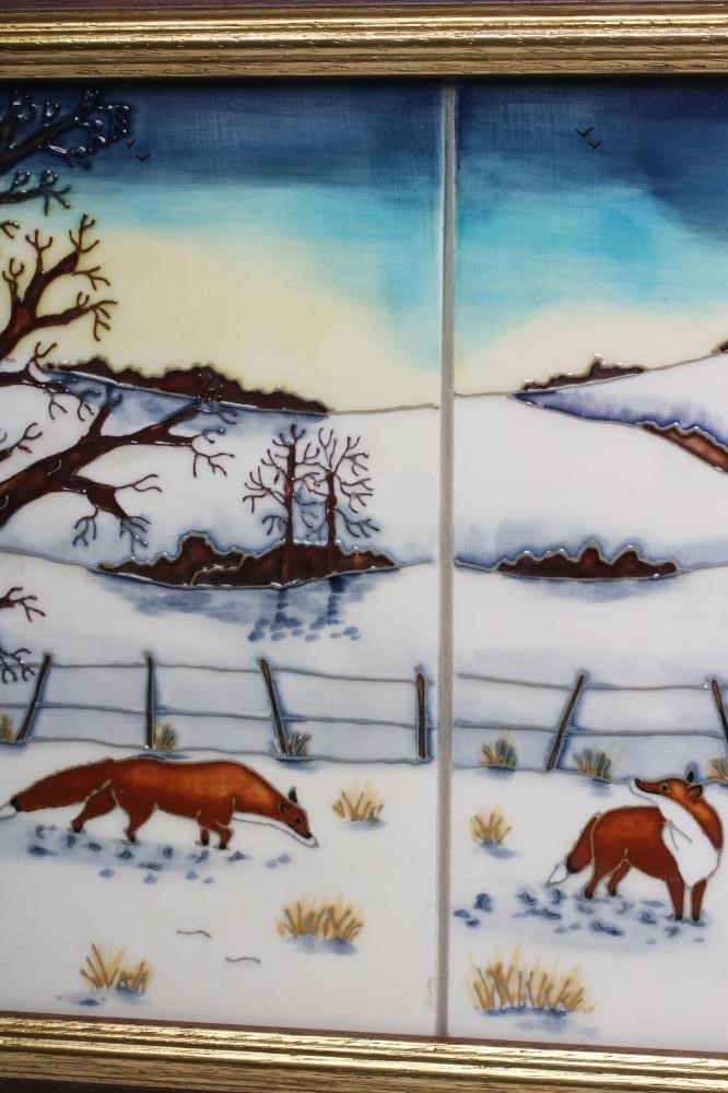 A MOORCROFT WOODSIDE FARM "TILE" PLAQUE Image