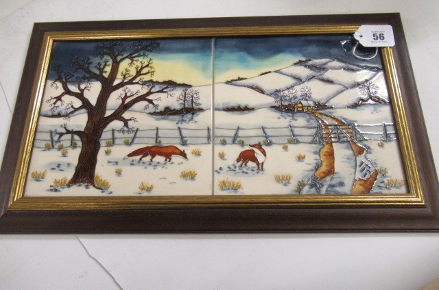 A MOORCROFT WOODSIDE FARM "TILE" PLAQUE Image