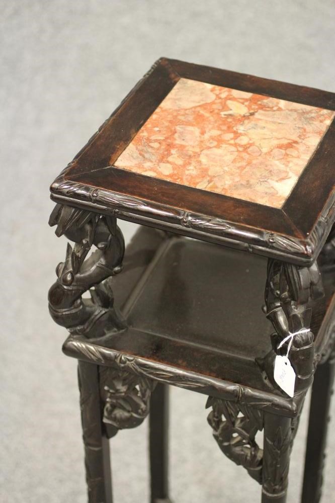 A CHINESE PADOUK WOOD JARDINIERE STAND Image