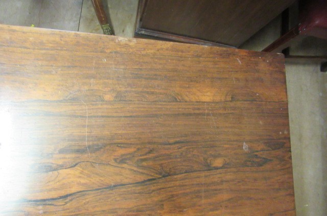 A PAIR OF EARLY VICTORIAN ROSEWOOD FOLDING TEA TABLES Image