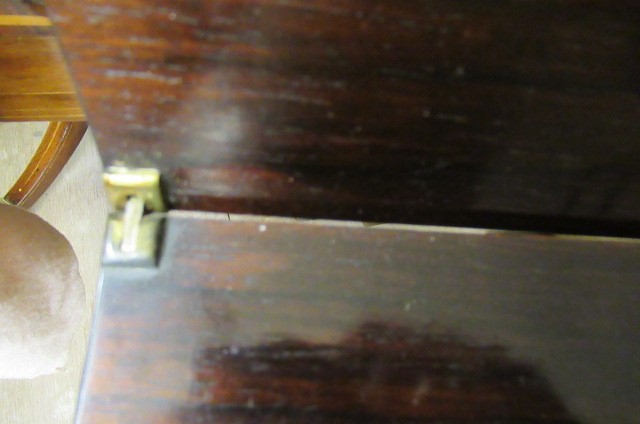 A PAIR OF EARLY VICTORIAN ROSEWOOD FOLDING TEA TABLES Image