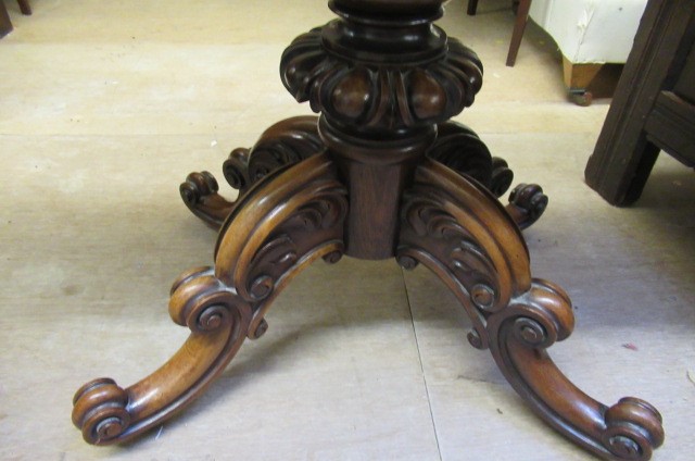A PAIR OF EARLY VICTORIAN ROSEWOOD FOLDING TEA TABLES Image