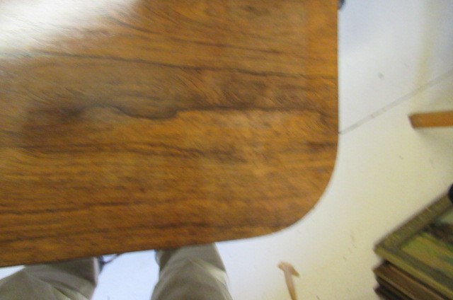 A PAIR OF EARLY VICTORIAN ROSEWOOD FOLDING TEA TABLES Image