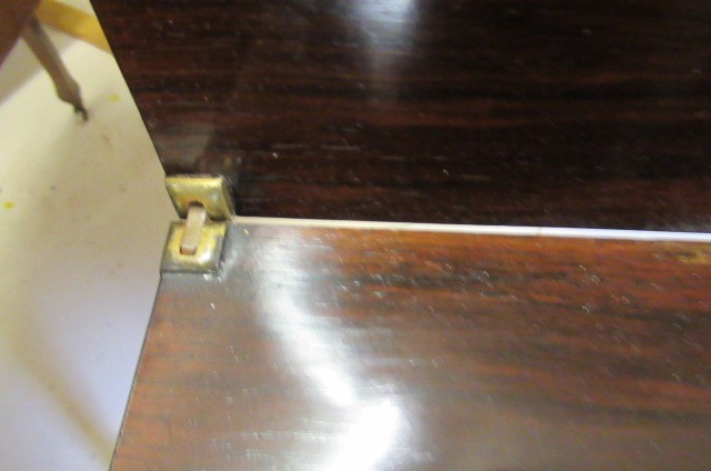 A PAIR OF EARLY VICTORIAN ROSEWOOD FOLDING TEA TABLES Image