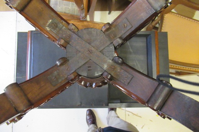 A PAIR OF EARLY VICTORIAN ROSEWOOD FOLDING TEA TABLES Image
