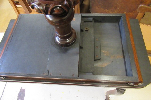 A PAIR OF EARLY VICTORIAN ROSEWOOD FOLDING TEA TABLES Image