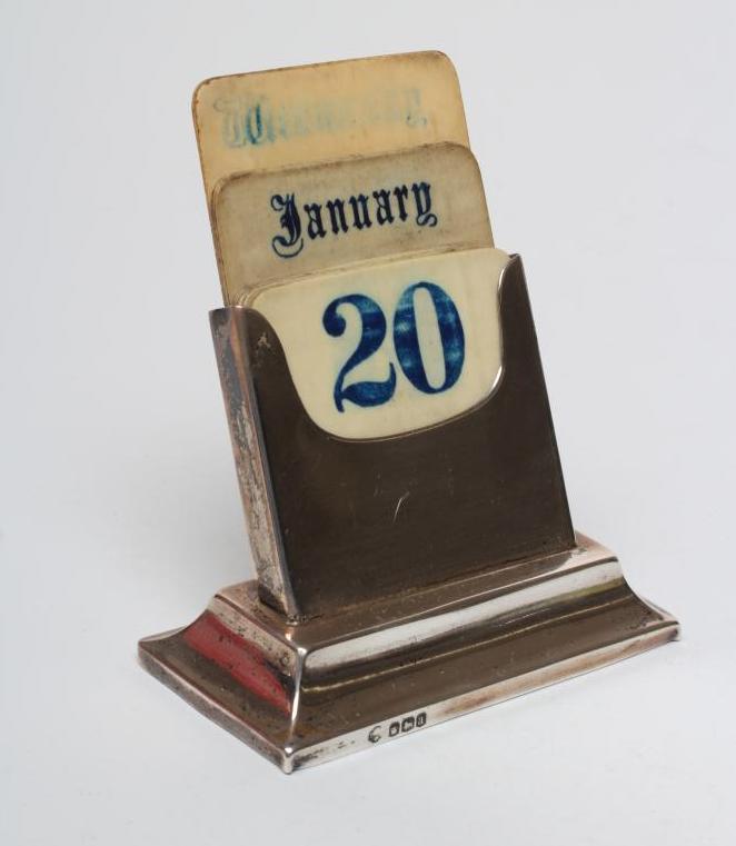 A SILVER PERPETUAL CALENDAR Image