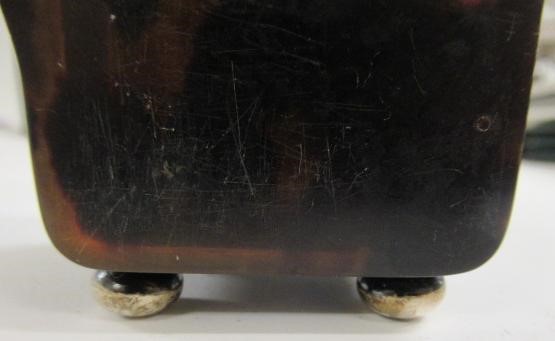 A LATE VICTORIAN SILVER MOUNTED TORTOISESHELL DRESSING TABLE TIMEPIECE Image