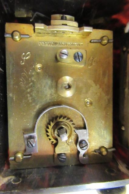 A LATE VICTORIAN SILVER MOUNTED TORTOISESHELL DRESSING TABLE TIMEPIECE Image