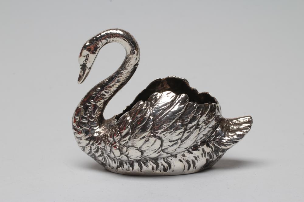 A LATE VICTORIAN SILVER SWAN Image
