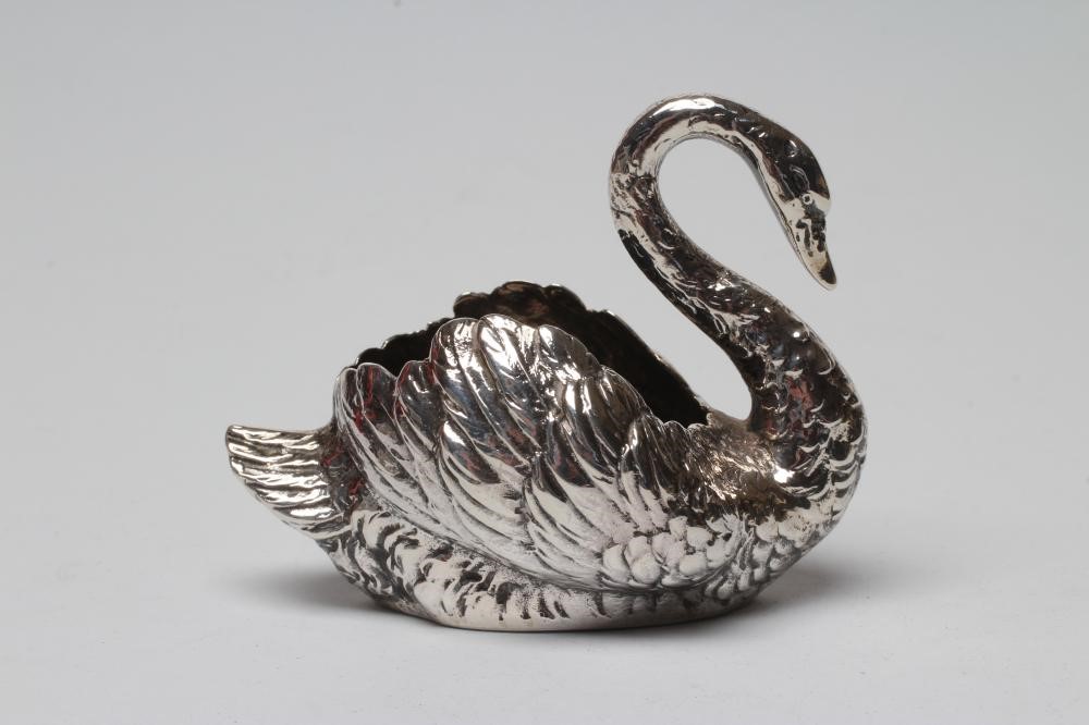 A LATE VICTORIAN SILVER SWAN Image