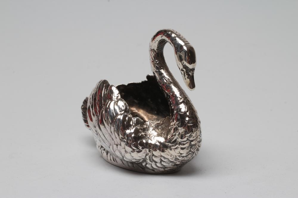 A LATE VICTORIAN SILVER SWAN Image