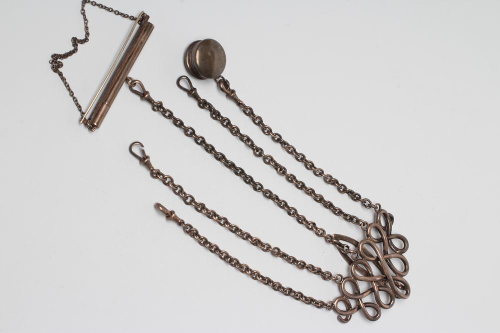 A LATE VICTORIAN SILVER CHATELAINE Image