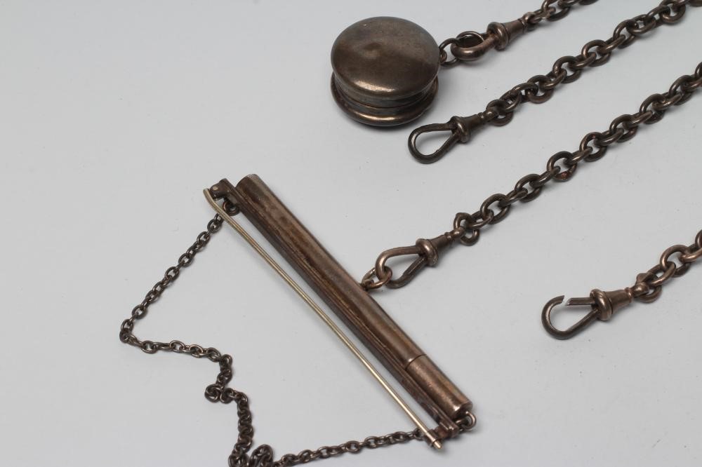 A LATE VICTORIAN SILVER CHATELAINE Image