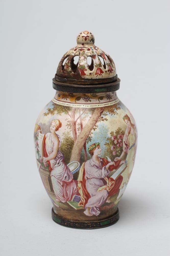 A FRENCH ENAMEL SMALL VASE Image