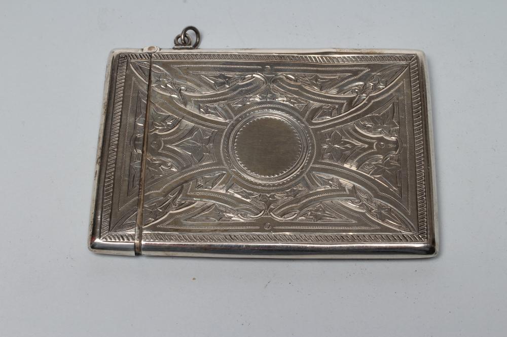 A VICTORIAN SILVER VISITING CARD CASE Image