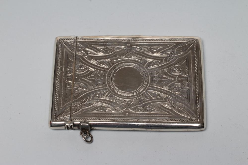 A VICTORIAN SILVER VISITING CARD CASE Image